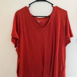 Madewell Rust Colored Casual T-Shirt
